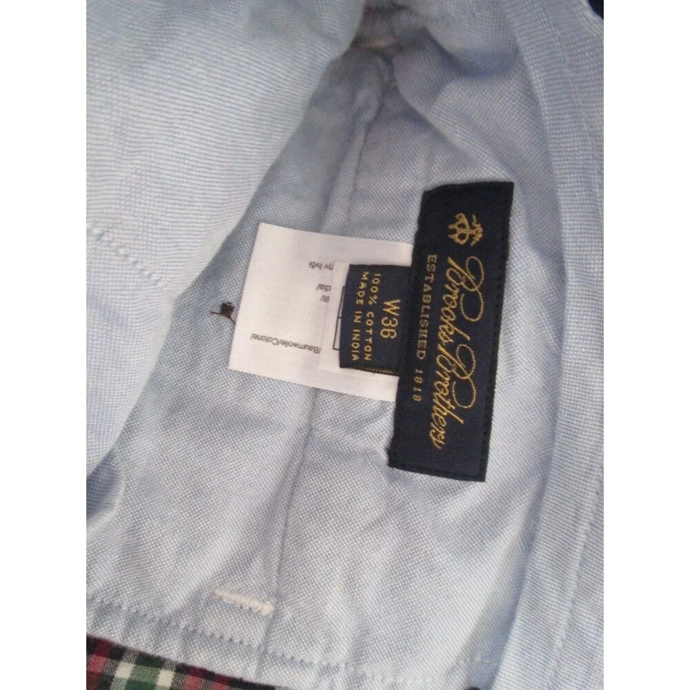 Brooks Brothers Madras Patchwork Shorts M 36 Multicolor Plaid Cotton Preppy